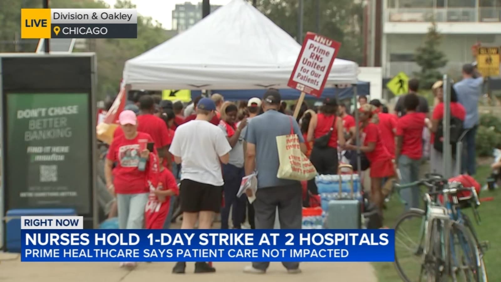 Chicago and Olympia Fields Nurses Walk Out for One Day at Two Prime Healthcare Hospitals