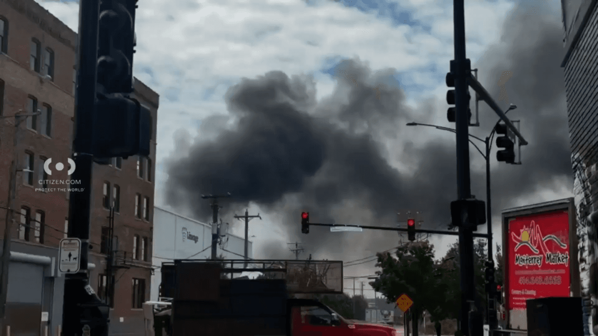 Warehouse Fire Sends Smoke Billowing Over Chicago's Lower West Side
