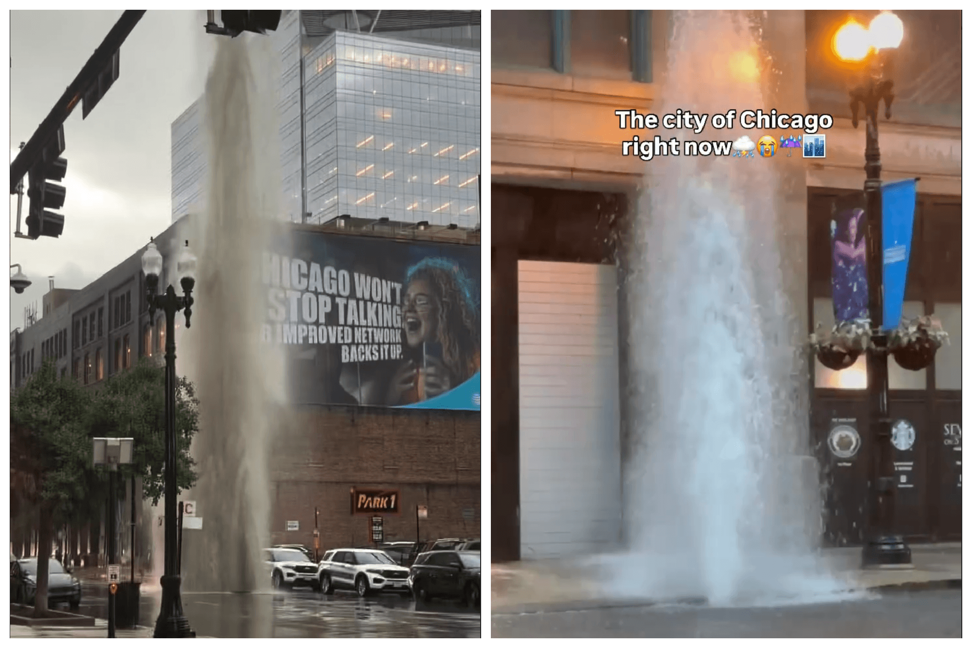 Manhole Geysers Erupt Across Chicago as Storms Overwhelm Sewers Again