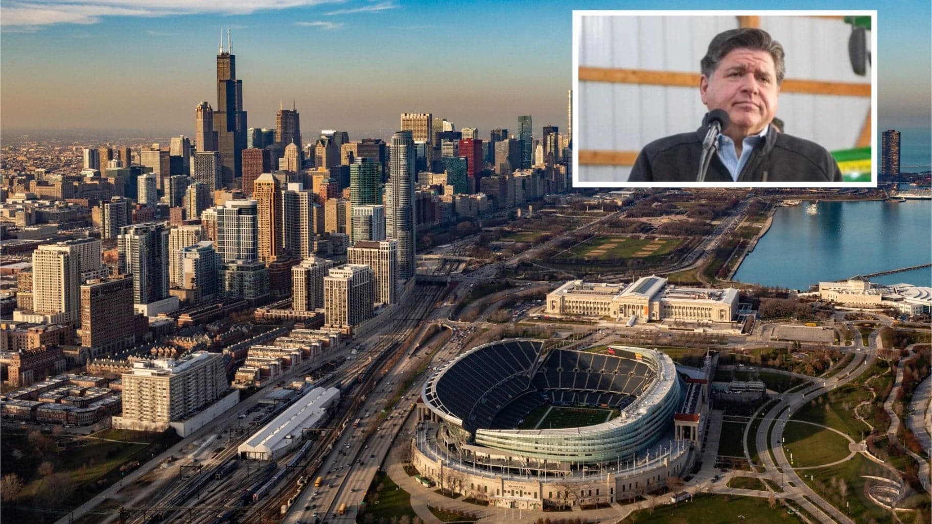 NFL Commissioner Roger Goodell Meets Gov. JB Pritzker and Illinois Leaders on Keeping Chicago Bears in State